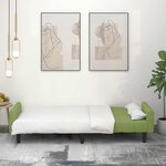 vidaXL Canapé-lit à 2 places vert clair velours