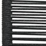 vidaXL Ensemble à manger de jardin 7 Pièces Corde en coton et acier Noir