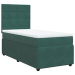 vidaXL Sommier à lattes de lit avec matelas Vert foncé 90x190 cm