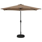 vidaXL Parasol de jardin avec lampes LED 300 x 300 cm Polyester Taupe