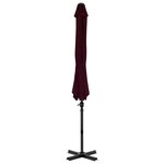 vidaXL Parasol déporté avec mât en aluminium Rouge 300 cm