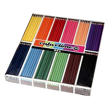 288 crayons de couleur - Couleurs assorties - Mine 3 mm