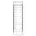 vidaXL Panier de gabions arqué 100x50x140/160 cm Fer galvanisé