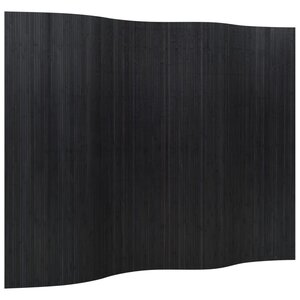 vidaXL Cloison de séparation noir 165x250 cm bambou