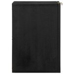 vidaXL Armoire murale de salle de bain noir bois d'ingénierie