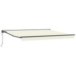 vidaXL Auvent Rétractable Crème 350 x 250 cm Tissu  Métal