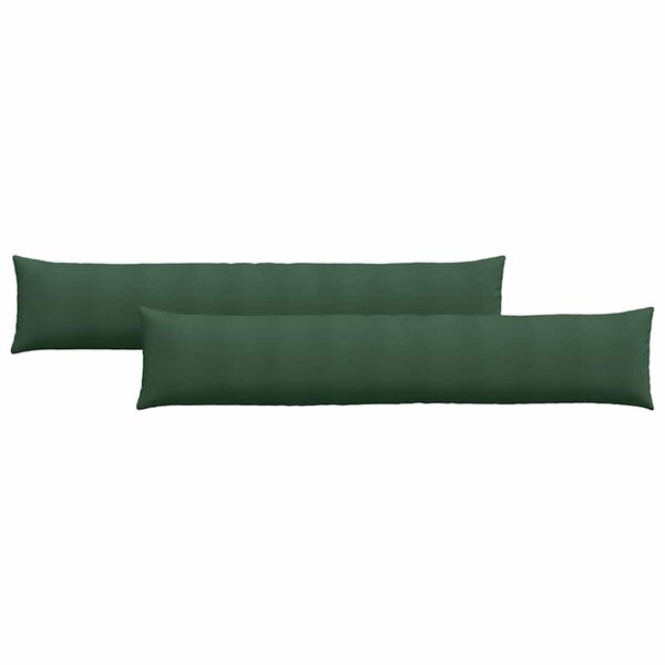 vidaXL Coussins de canapé 2 Pièces Vert foncé 200 x 40 cm