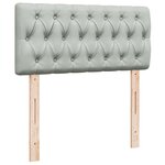 vidaXL Sommier à lattes de lit et matelas Gris clair 80x200 cm Velours