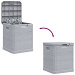 vidaXL Boîte de rangement de jardin 90 L Gris clair