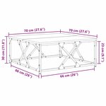 vidaXL Table basse Bois Ancien 70 x 70 x 30 cm Bois d'ingénierie