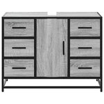 vidaXL Armoire lavabo de salle de bain sonoma gris bois d'ingénierie
