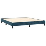 vidaXL Sommier à lattes de lit matelas et LED Bleu foncé 160x200 cm