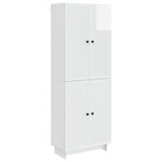 vidaXL Ensemble de Meubles 2 Pièces Blanc brillant 66 x 34 5 x 90 cm