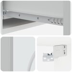 vidaXL Table d'appoint murale Blanc 87 5 x 34 5 x 17 cm