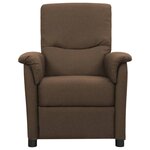 vidaXL Fauteuil inclinable électrique Marron Tissu