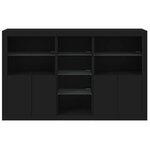vidaXL Buffet avec lumières LED noir 162x37x100 cm