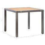 vidaXL Ensemble à manger d'extérieur 5Pièces coussins Résine tressée Gris