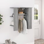 vidaXL Armoire de couloir Sonoma gris 97 5x37x99 cm Bois d'ingénierie