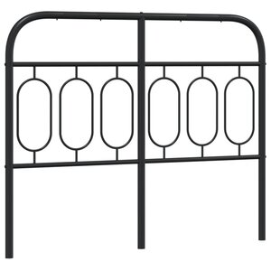 vidaXL Tête de lit métal noir 120 cm