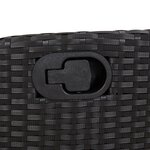 vidaXL Ensemble à manger de jardin 9Pièces coussins noir résine tressée