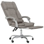 vidaXL Fauteuil de massage inclinable de bureau Taupe Tissu