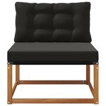 vidaXL Sofa de milieu extérieur Bois d'acacia massif et Textilène
