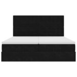 VidaXL Cadre de lit ottoman avec matelas noir 180x200cm velours