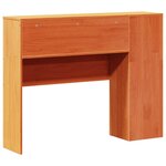 vidaXL Tête de lit avec rangement cire marron 100cm bois massif de pin