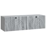 vidaXL Meuble TV mural Sonoma gris 98 x 31 x 30 cm Bois d'ingénierie