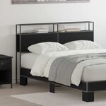 vidaXL Tête de lit de rangement Chêne noir 135 cm Bois d'ingénierie