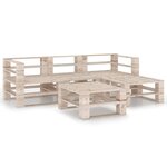 vidaXL Salon palette de jardin 5 Pièces bois de pin