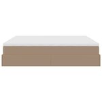 VidaXL Cadre de lit ottoman et matelas cappuccino 200x200cm similicuir