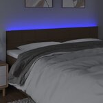 vidaXL Tête de lit à LED Marron Foncé 180x5x78/88 cm Tissu