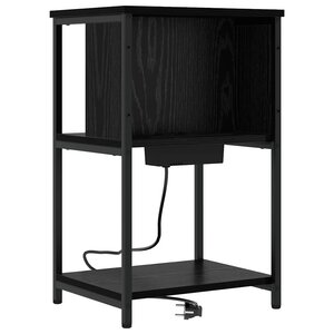 vidaXL Cabinet de chevet Chêne noir 38 x 31 x 61 cm Bois d'ingénierie