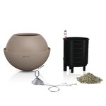 LECHUZA Jardinière suspendue BOLA Color 23 ALL-IN-ONE Marron sable