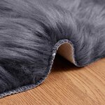 vidaXL Tapis en Peau de Mouton Synthétique Anthracite 50 x 80 cm