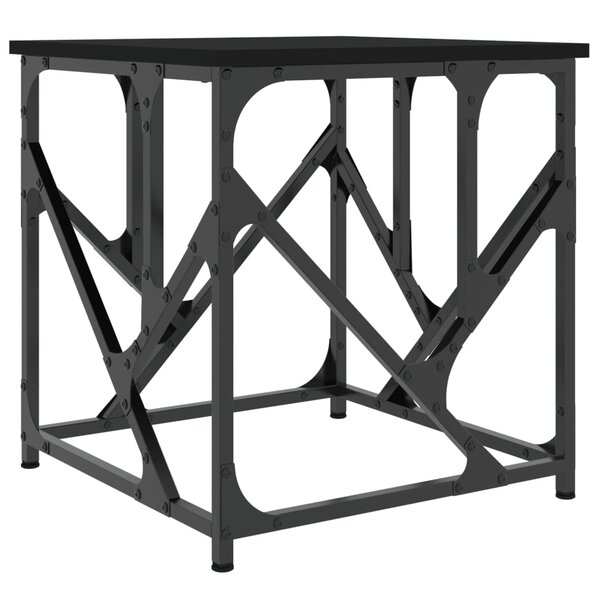 vidaXL Table basse noir 45x45x47 5 cm bois d'ingénierie