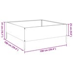 vidaXL Lit surélevé de jardin anthracite 100x100x25 cm acier