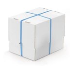 Caisse carton télescopique blanche simple cannelure 48x31x5/9 cm (lot de 25)