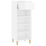 vidaXL Armoire à chaussures Blanc brillant 40x36x105cm Bois ingénierie