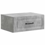 vidaXL Cabinet de chevet mural Gris béton 49 x 34 5 x 20 cm
