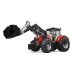 BRUDER - 3047 - Tracteur MASSEY FERGUSON 7600 avec fourche - Echelle 1:16 - 44,5 cm