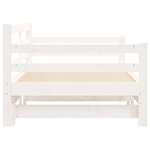 vidaXL Lit de jour avec lit gigogne blanc 90x200 cm bois de pin massif