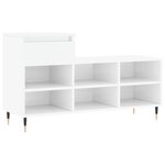vidaXL Armoire à chaussure Blanc brillant 102x36x60 cm Bois ingénierie