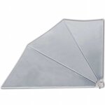 vidaXL Auvent latéral pliable de balcon Gris 160 x 240 cm