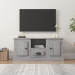 vidaXL Meuble TV sonoma gris 100x35 5x45 cm bois d'ingénierie