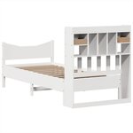 vidaXL Cadre de lit sans matelas blanc 90x200 cm bois de pin massif