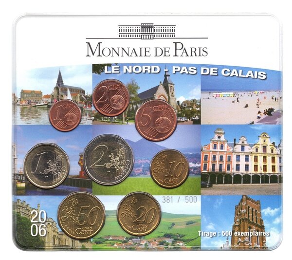 Mini-set série euro BU France 2006 – Nord-Pas-de-Calais