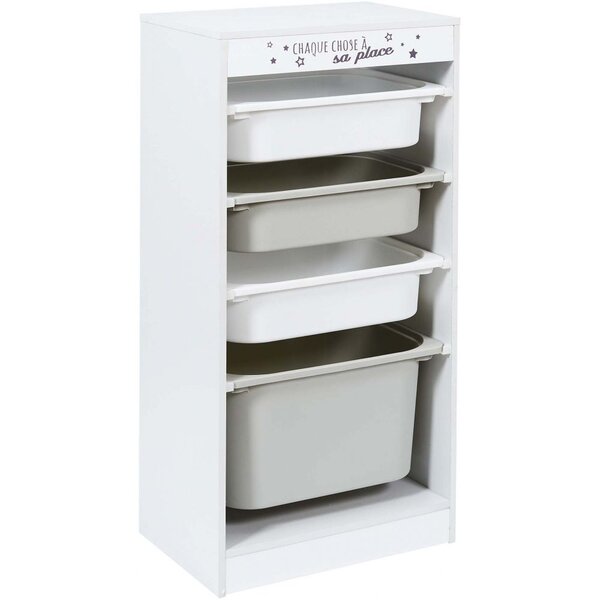 Meuble de rangement enfant tidy 4 bacs