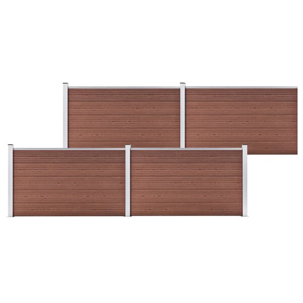 vidaXL Clôture de jardin WPC 699x106 cm Marron